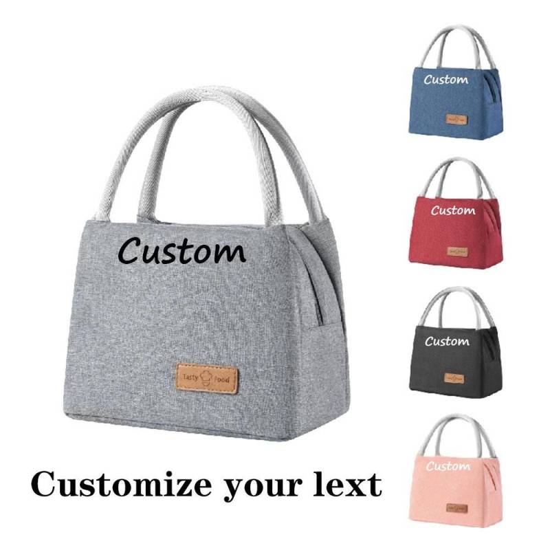 Custom Monogram Lunch Bags | Personalized Initial Meal Totes For Work Outings von CustomityStudio