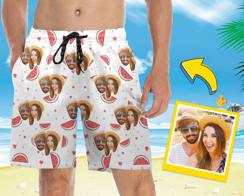 Badehose Personalisiert Mit Foto Lustige Herren Freizeit Shorts Geschenke Sommer Quick Dry Surfing Board Bademode von CustomizationHouse