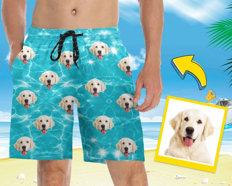 Benutzerdefinierte Gesicht Badehose Personalisierte Strand Shorts Mit Foto Lustige Männer Casual Geschenke Sommer Schnell Trocknend Surfen Board von CustomizationHouse