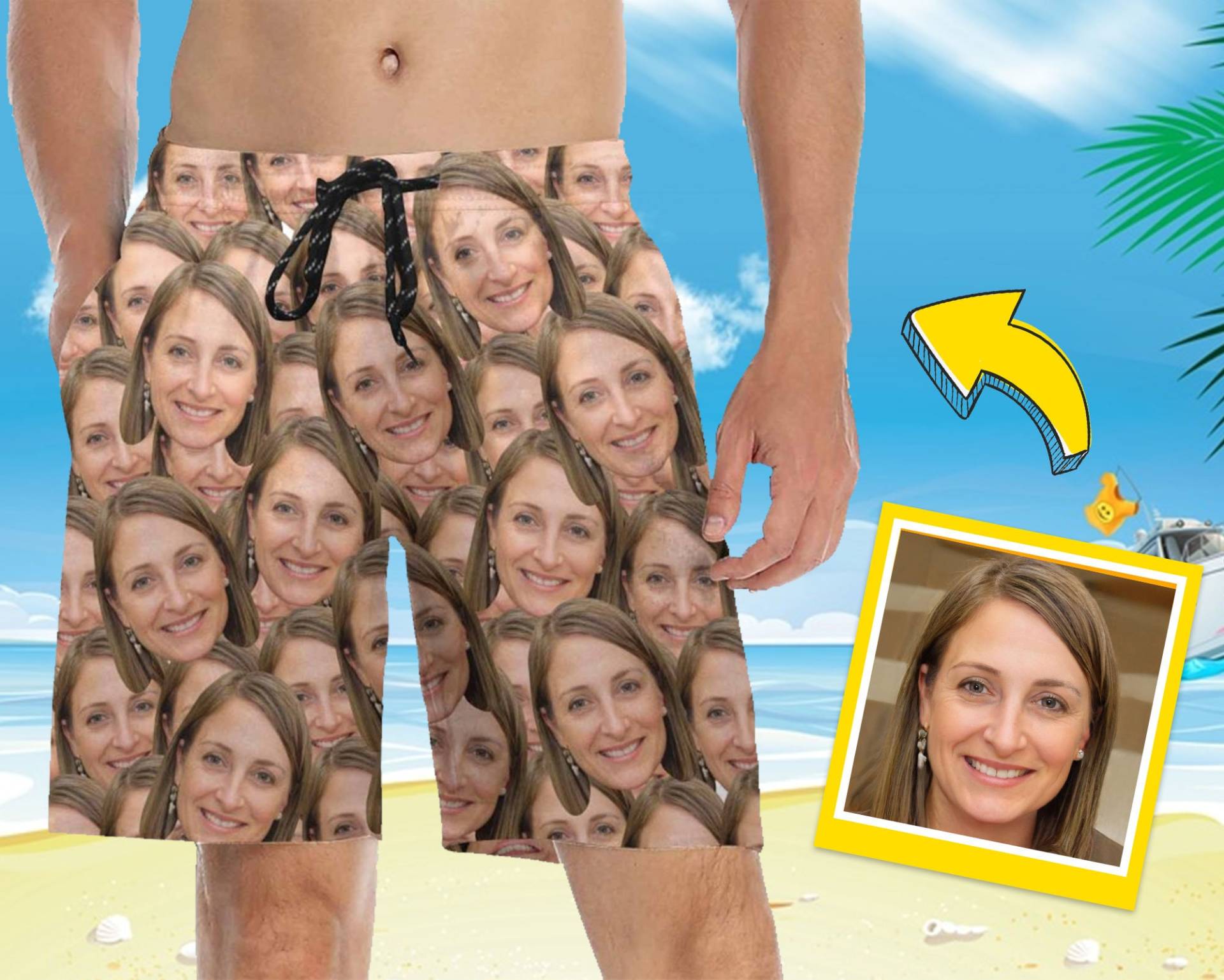 Benutzerdefinierte Gesicht Badehose Personalisierte Strand Shorts Mit Foto Lustige Männer Casual Geschenke Sommer Schnell Trocknend Surfen Board von CustomizationHouse