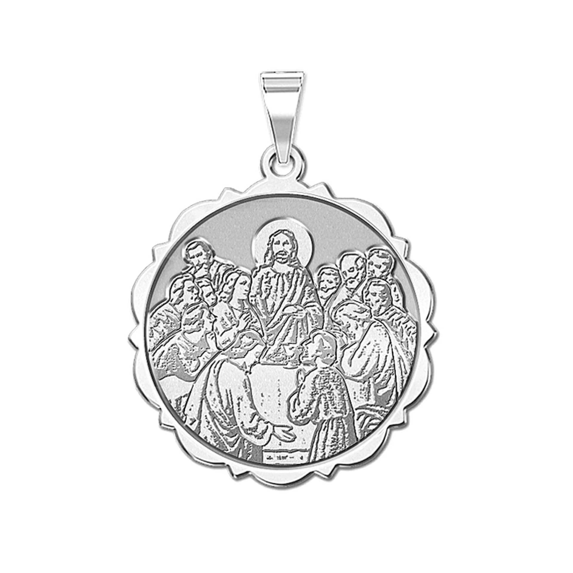 Das Letzte Abendmahl Überbackene Runde Religiöse Medaille von CustomizeTheCharms