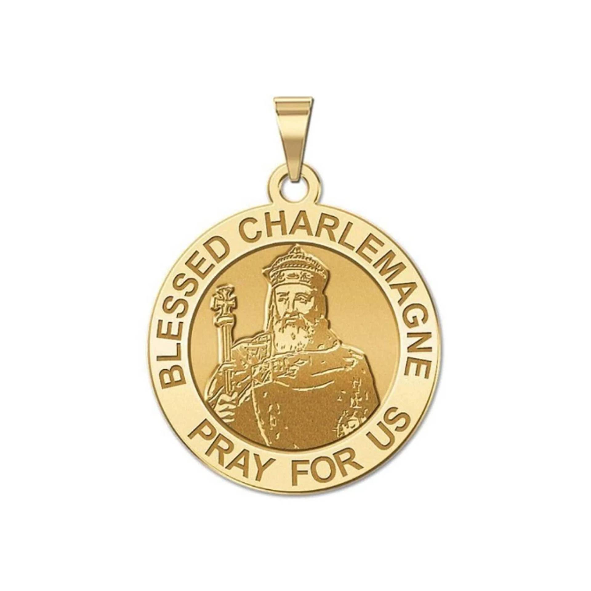 Gesegneter Karl Der Große Runde Religiöse Medaille von CustomizeTheCharms