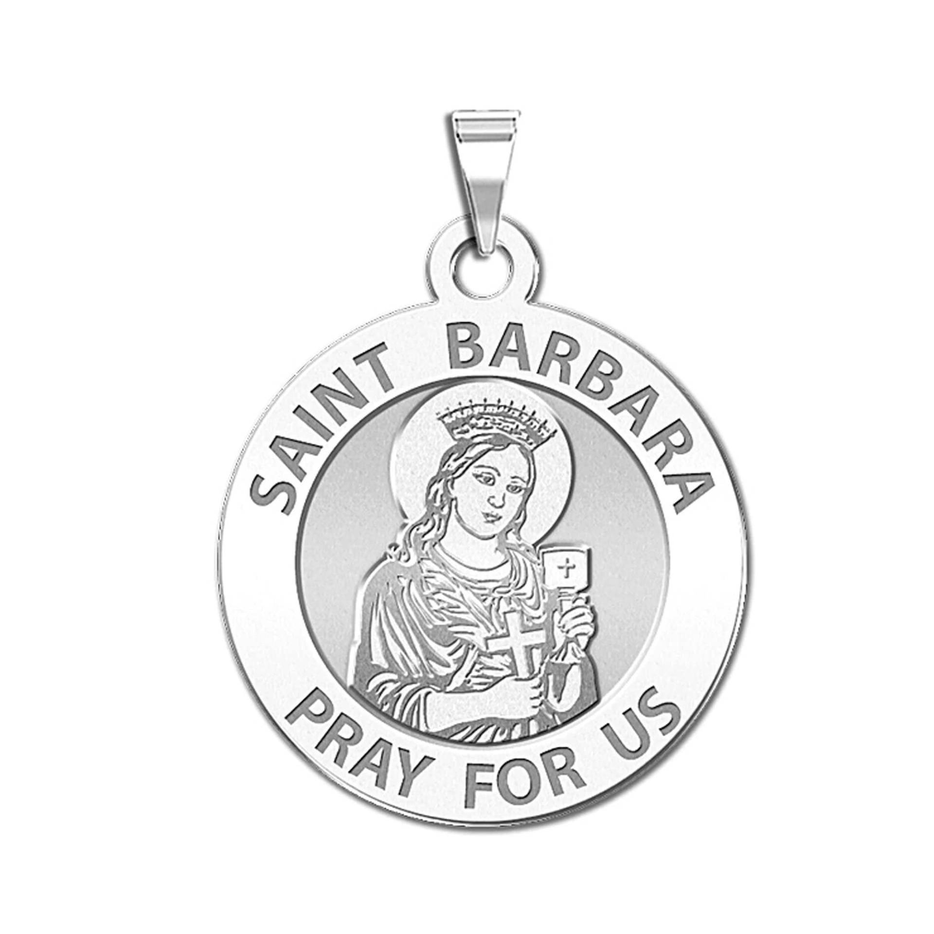 Heilige Barbara Runde Religiöse Medaille von CustomizeTheCharms