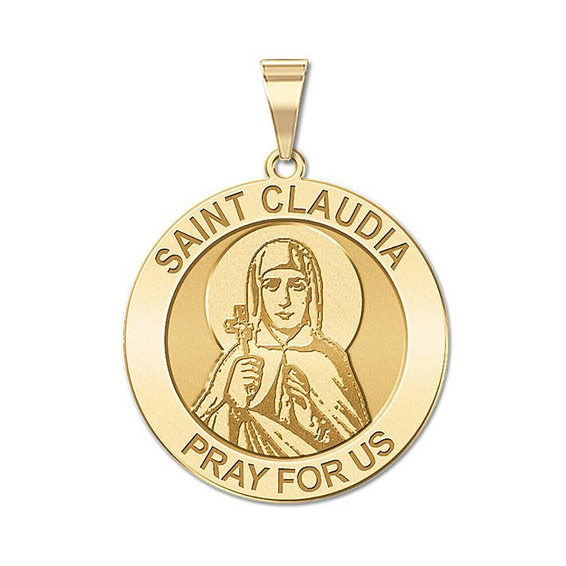 Heilige Claudia Von Rom Runde Religiöse Medaille von CustomizeTheCharms