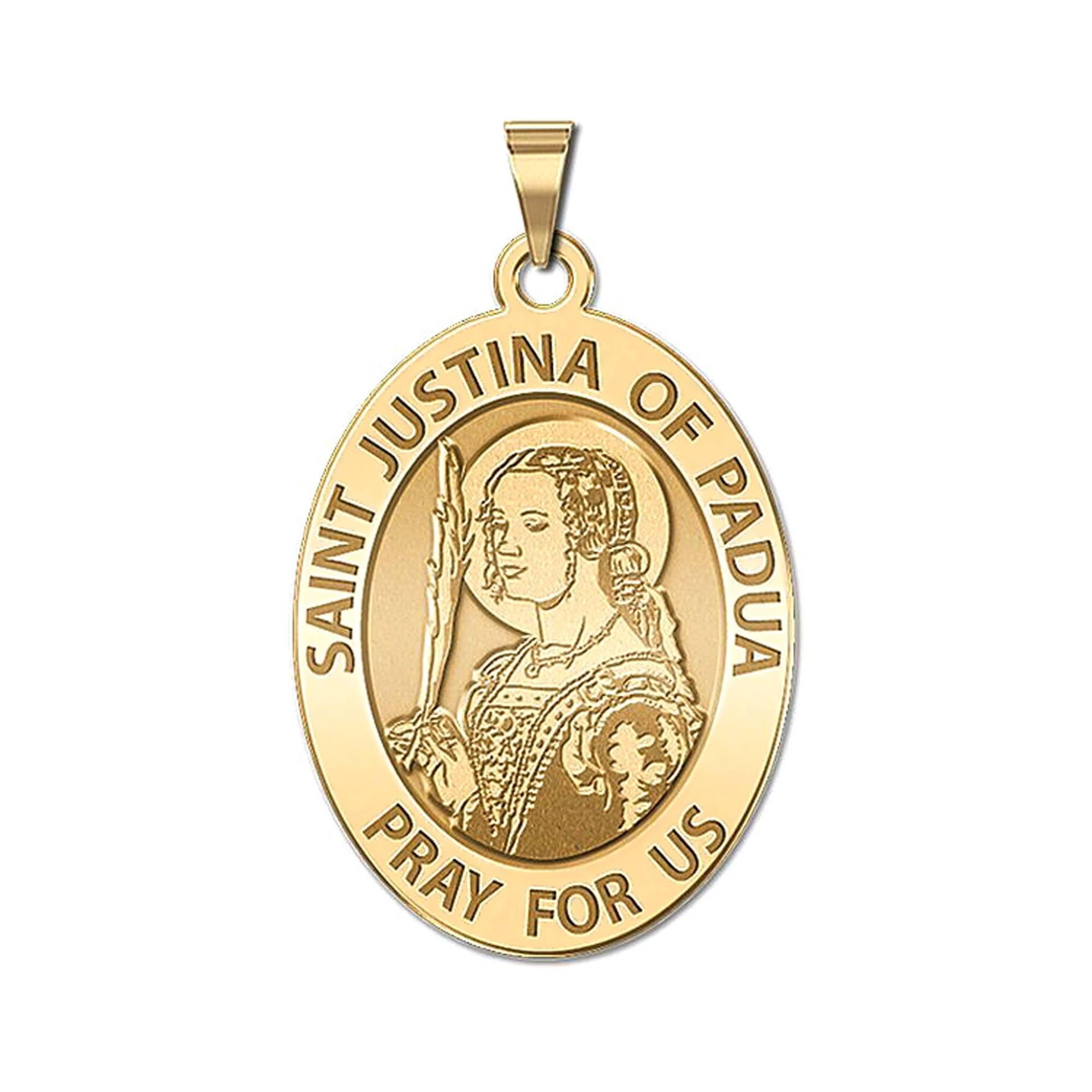 Heilige Justina Von Padua Oval Religiöse Medaille von CustomizeTheCharms