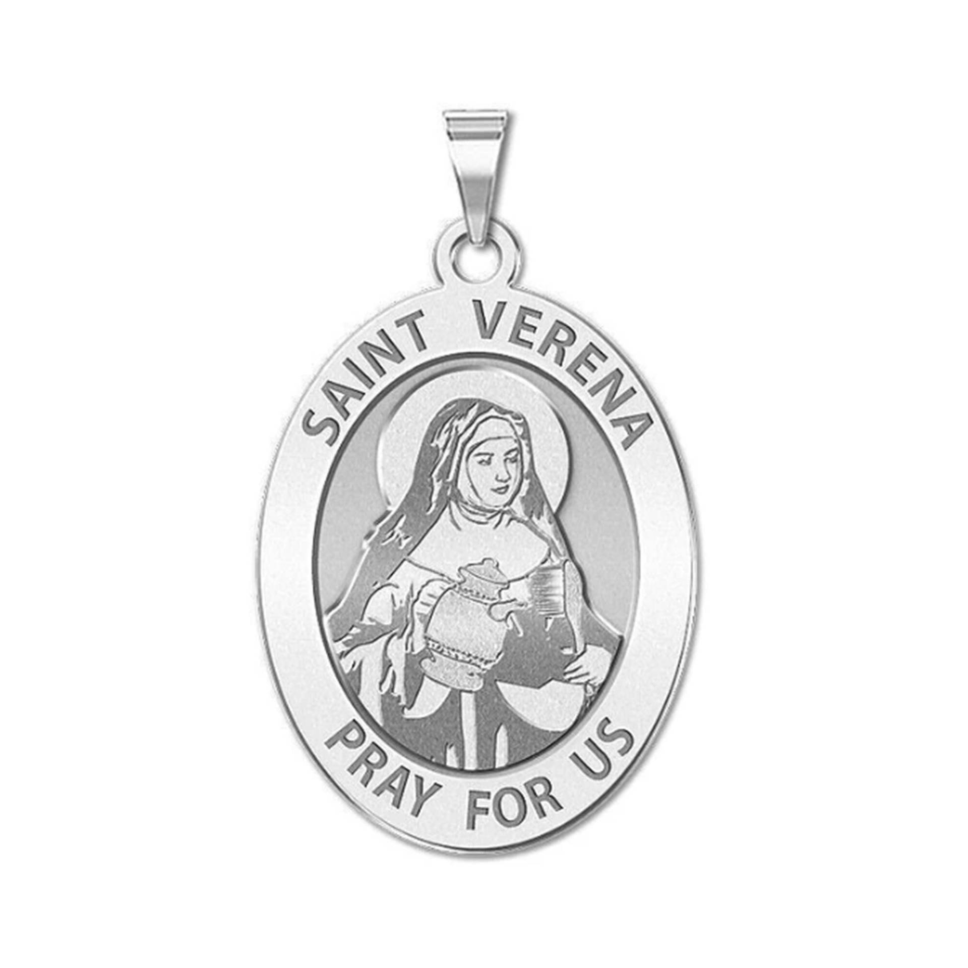 Heilige Verena - Ovale Religiöse Medaille von CustomizeTheCharms