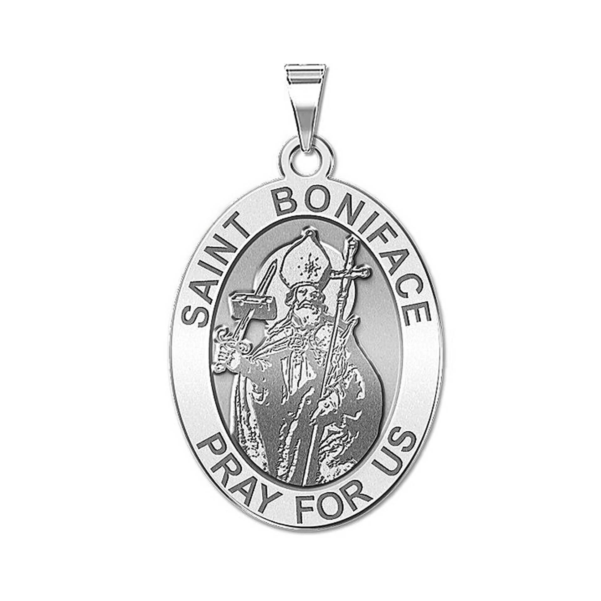 Heiliger Bonifatius Oval Religiöse Medaille von CustomizeTheCharms