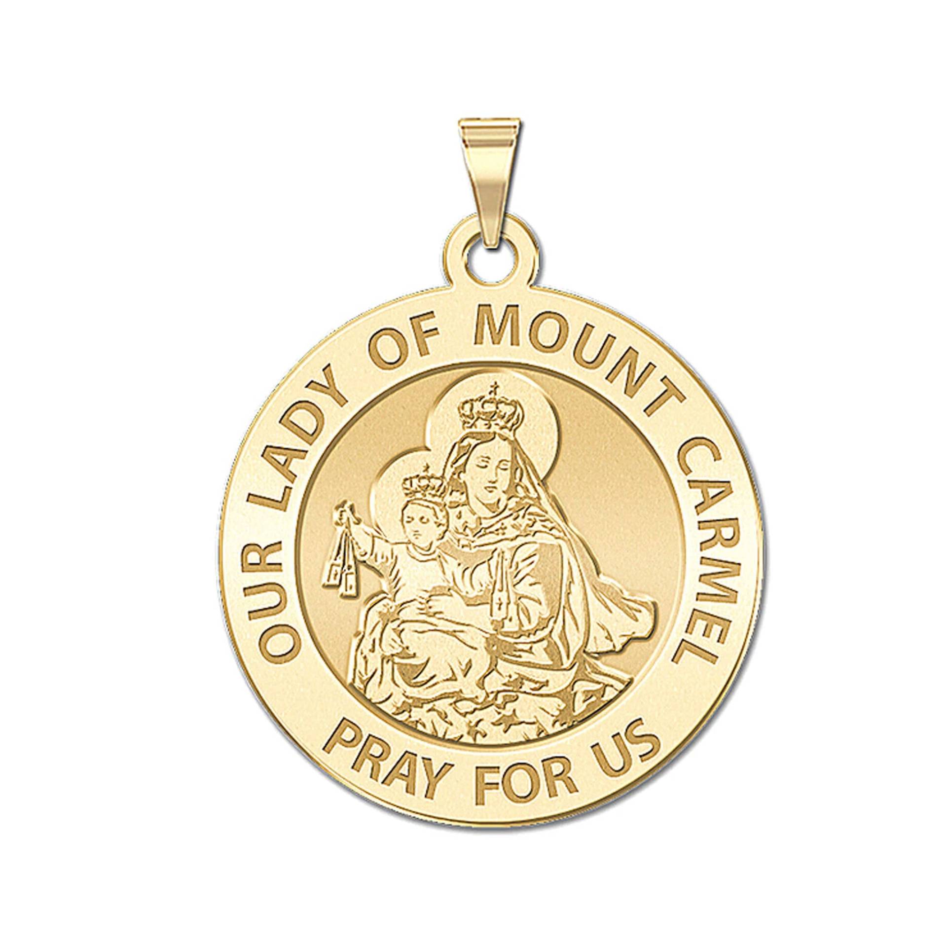 Our Lady Of Mount Carmel Runde Religiöse Medaille von CustomizeTheCharms