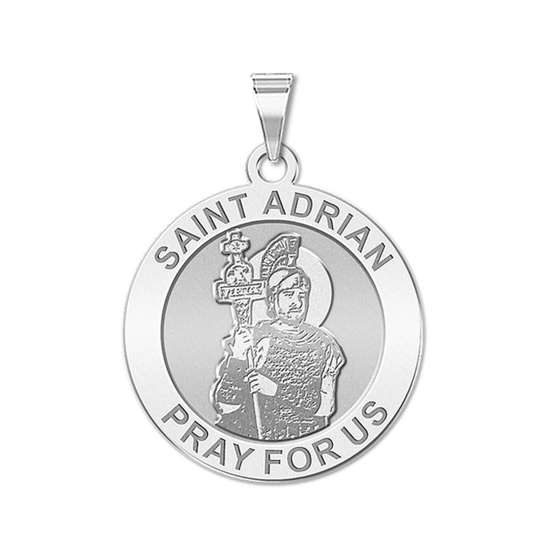 Saint Adrian Runde Religiöse Medaille von CustomizeTheCharms