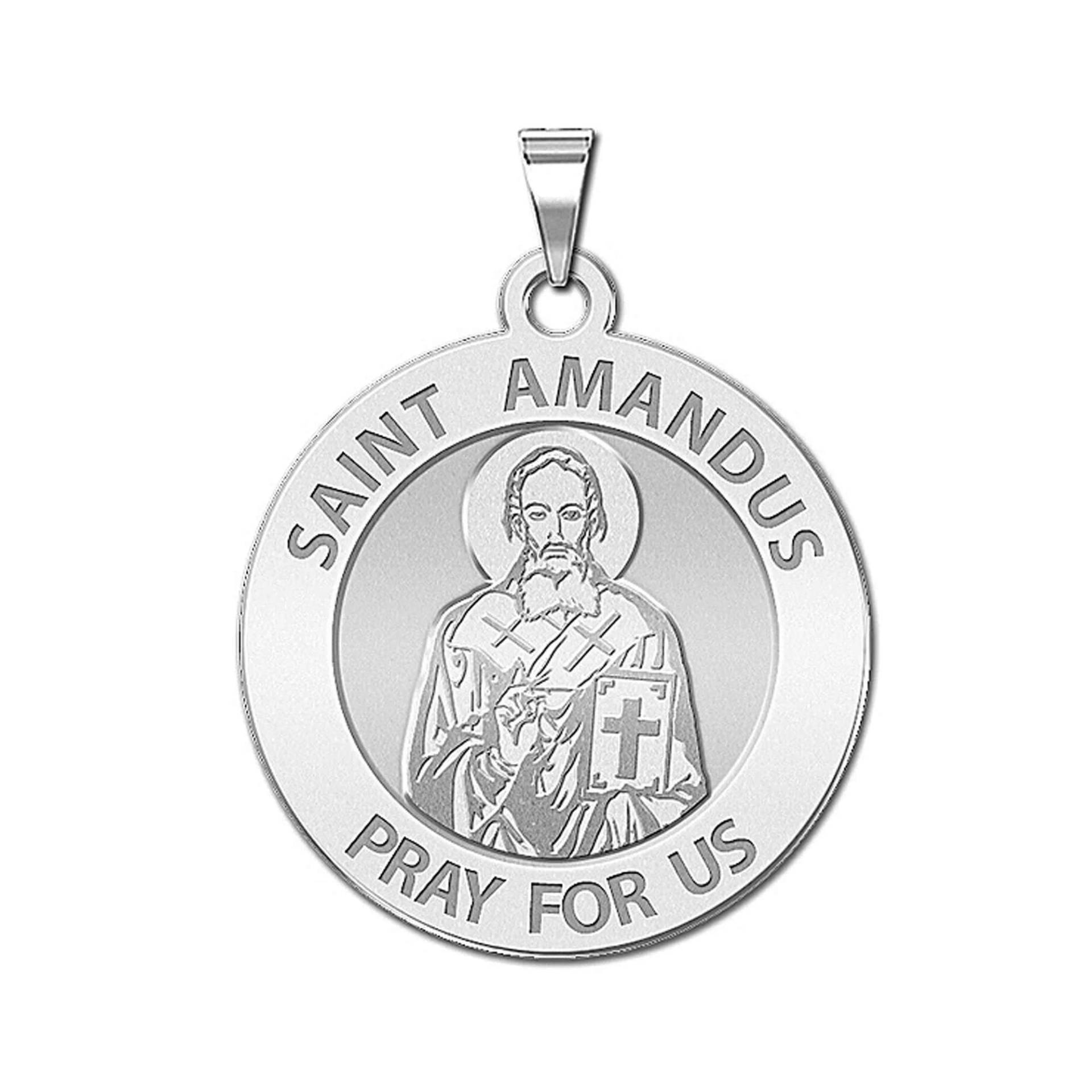 Heilige Amandus Runde Religiöse Medaille Heilige Amandus Runde Religiöse Medaille von CustomizeTheCharms