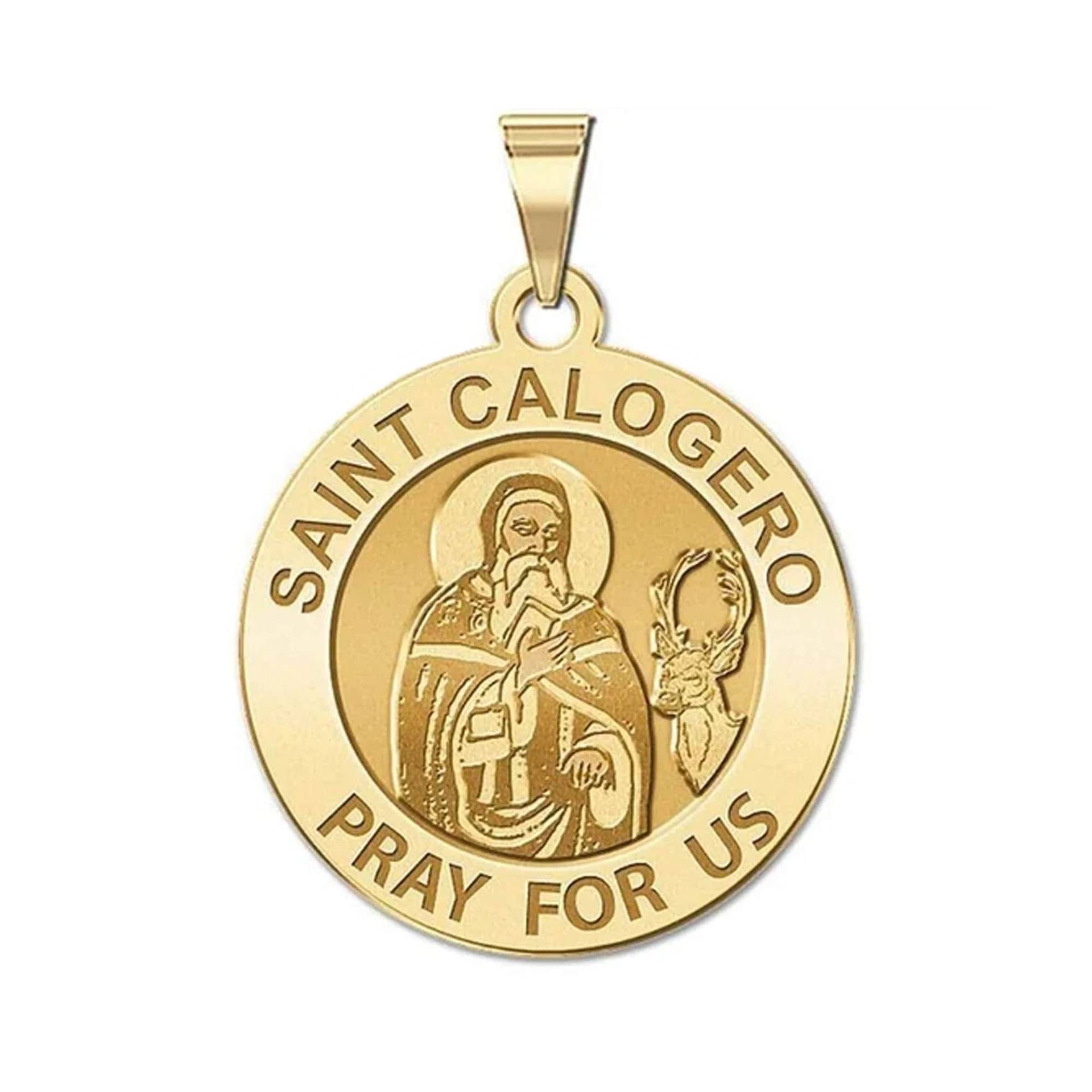 Saint Calogero Von Agrigento Runde Religiöse Medaille von CustomizeTheCharms