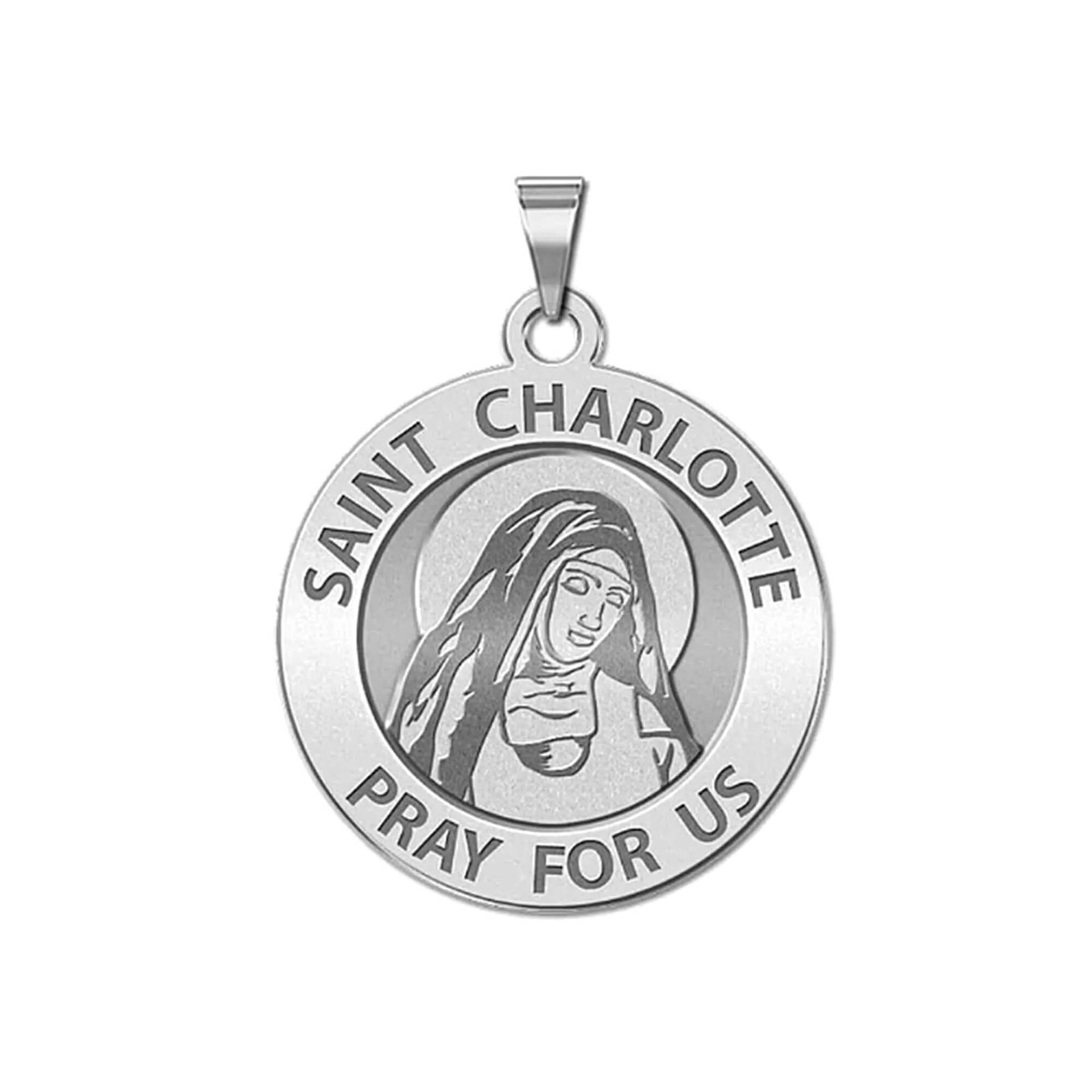 Saint Charlotte Runde Religiöse Medaille von CustomizeTheCharms