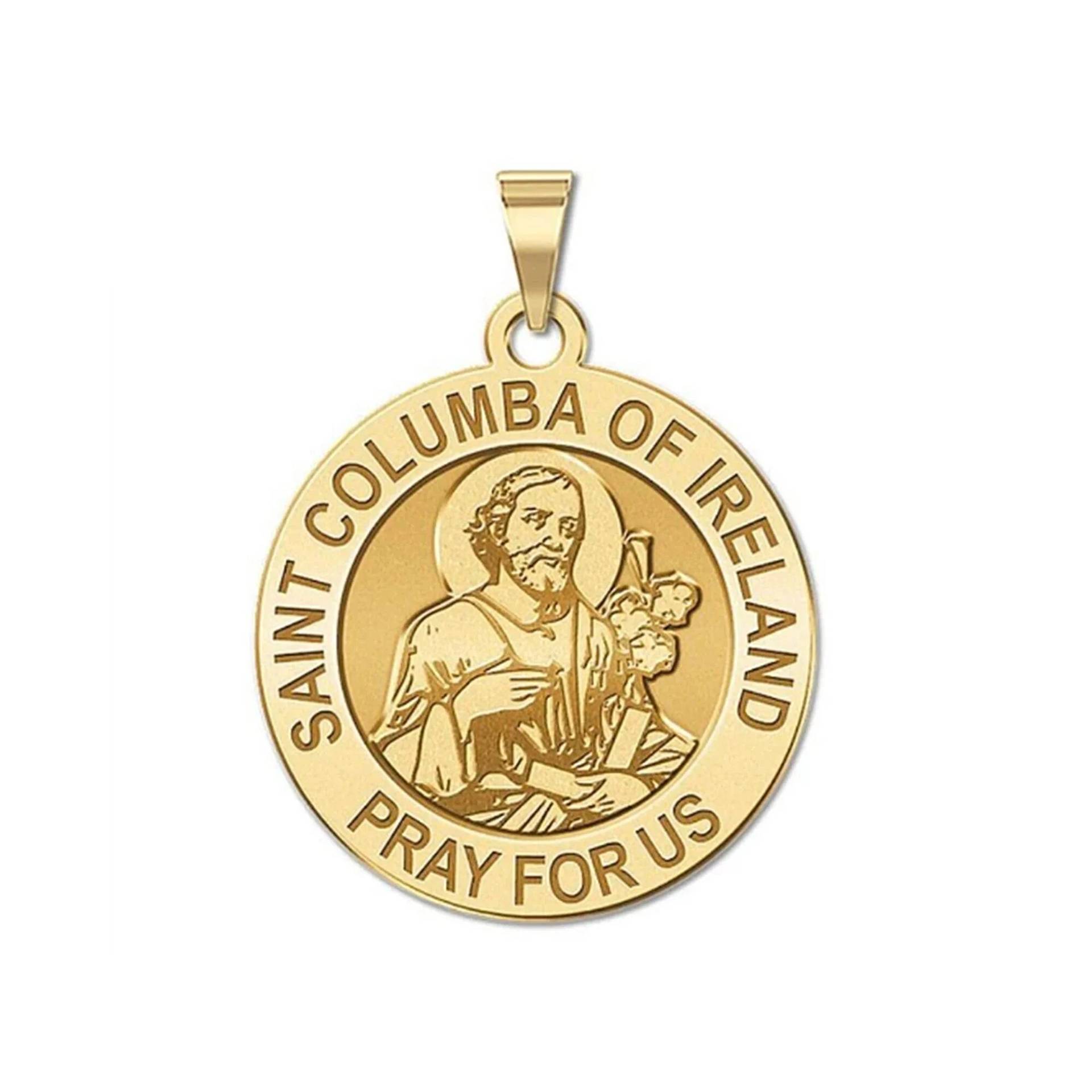 Saint Columba Von Irland Runde Religiöse Medaille von CustomizeTheCharms