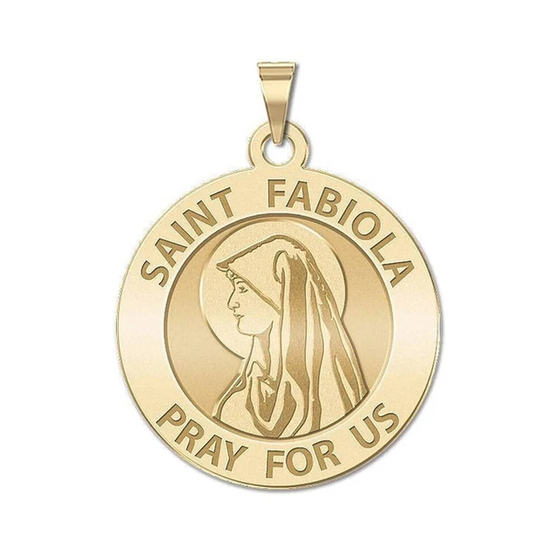 Saint Fabiola Runde Religiöse Medaille von CustomizeTheCharms