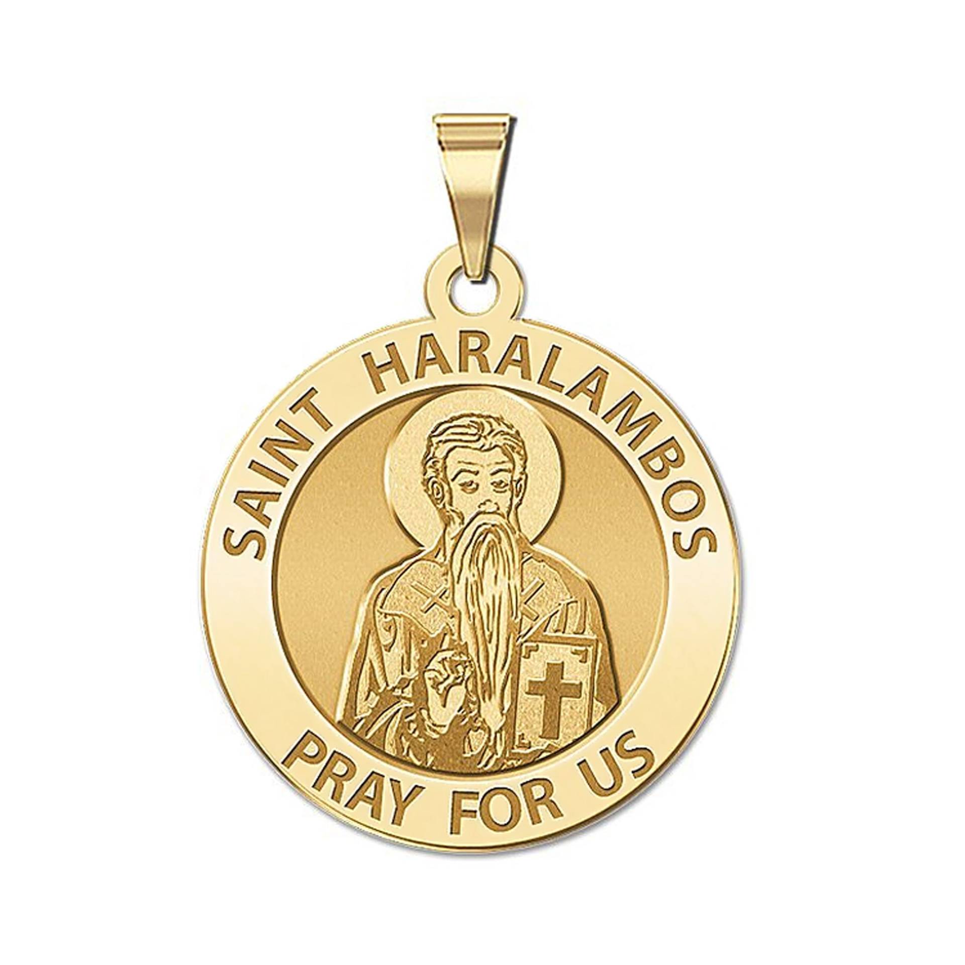 Saint Haralambos Runde Religiöse Medaille von CustomizeTheCharms