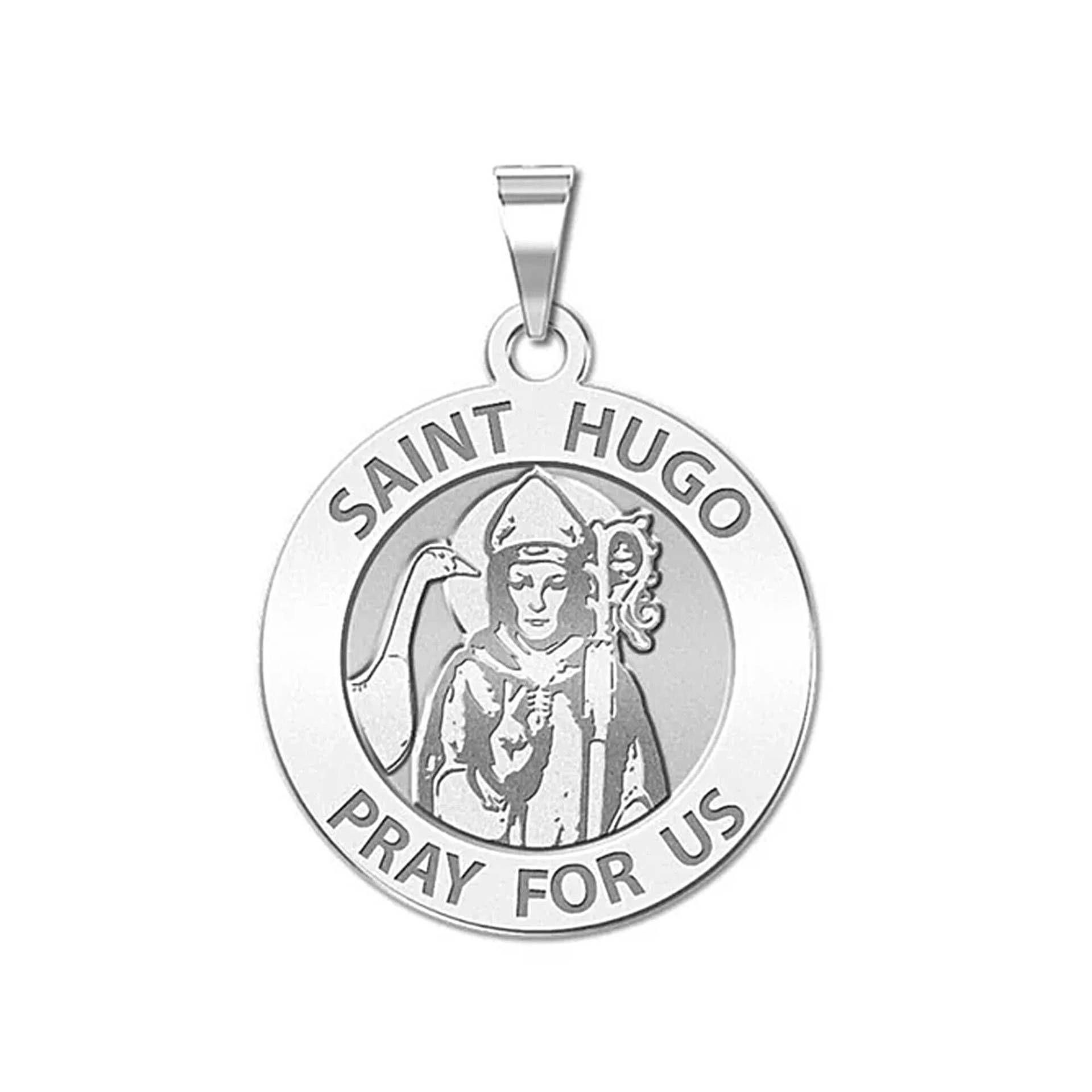 Saint Hugo Runde Religiöse Medaille von CustomizeTheCharms