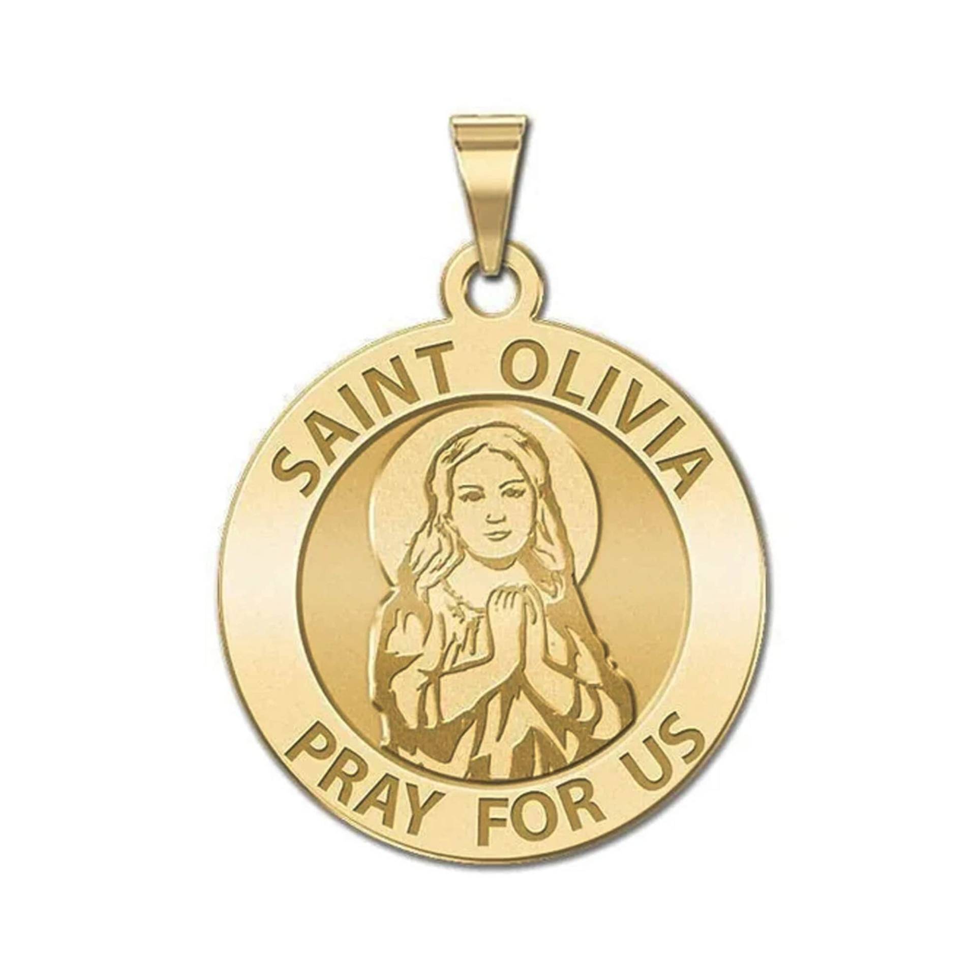 Saint Olivia Runde Religiöse Medaille von CustomizeTheCharms