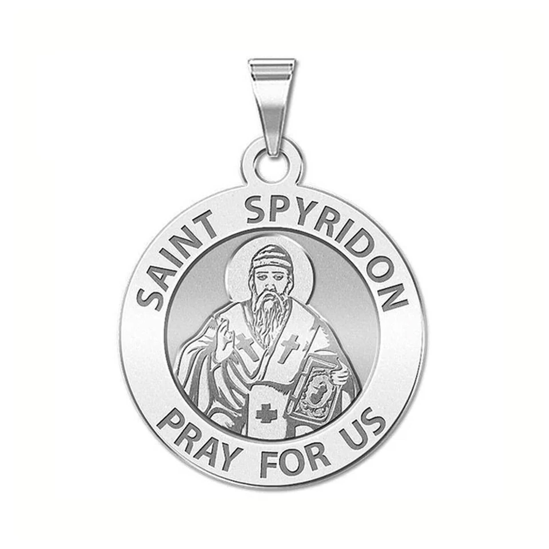 Saint Spyridon Runde Religiöse Medaille von CustomizeTheCharms