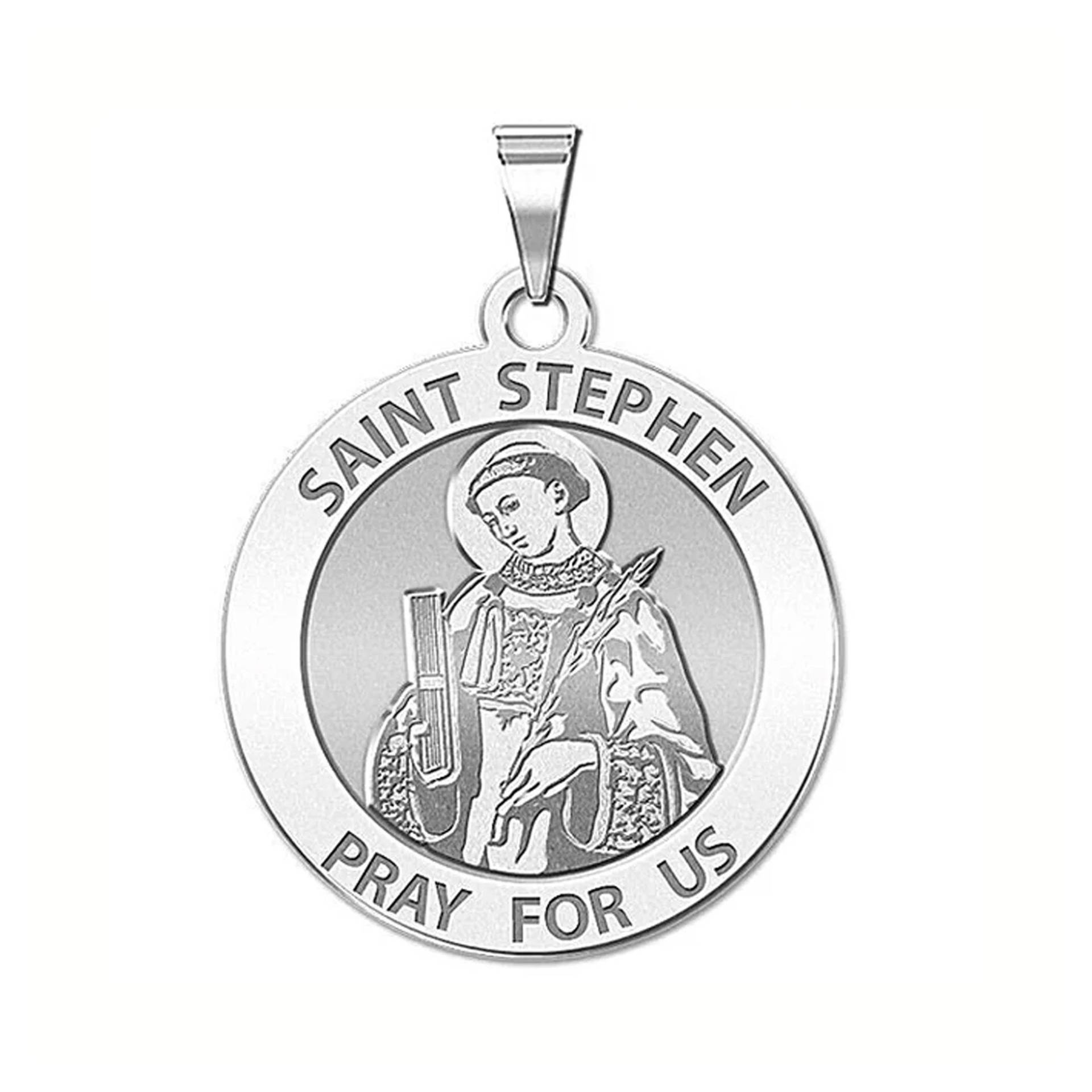 Saint Stephen Runde Religiöse Medaille von CustomizeTheCharms
