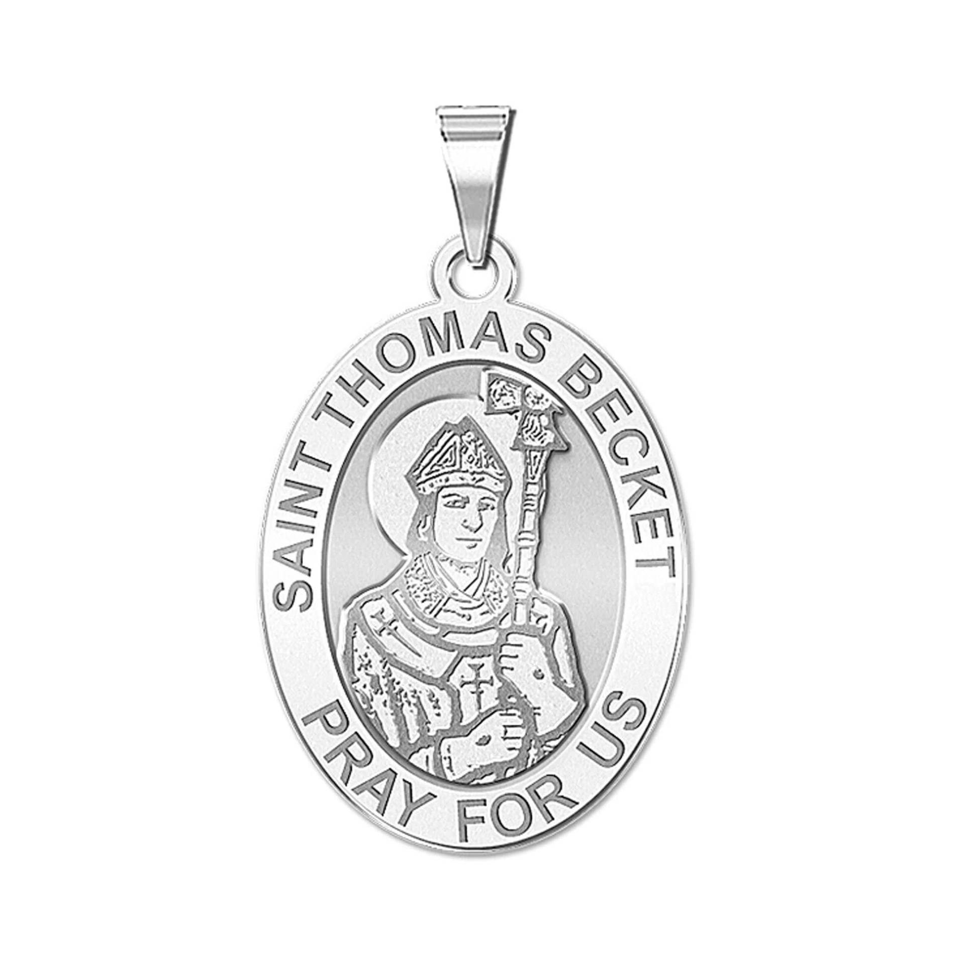 Saint Thomas Becket - Oval Religiöse Medaille von CustomizeTheCharms