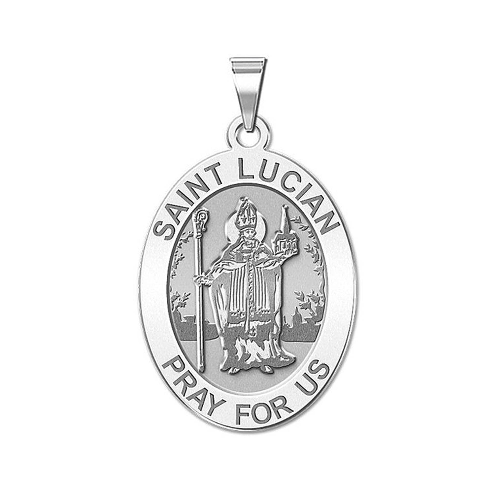 st. Lucian Oval Religiöse Medaille von CustomizeTheCharms