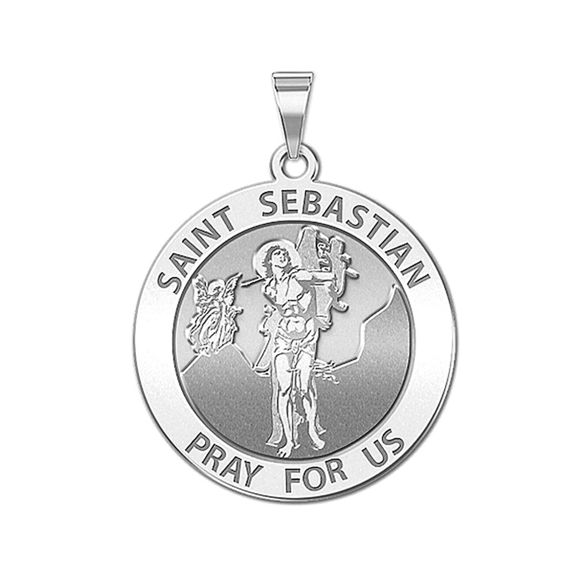 st. Sebastian Runde Religiöse Medaille von CustomizeTheCharms