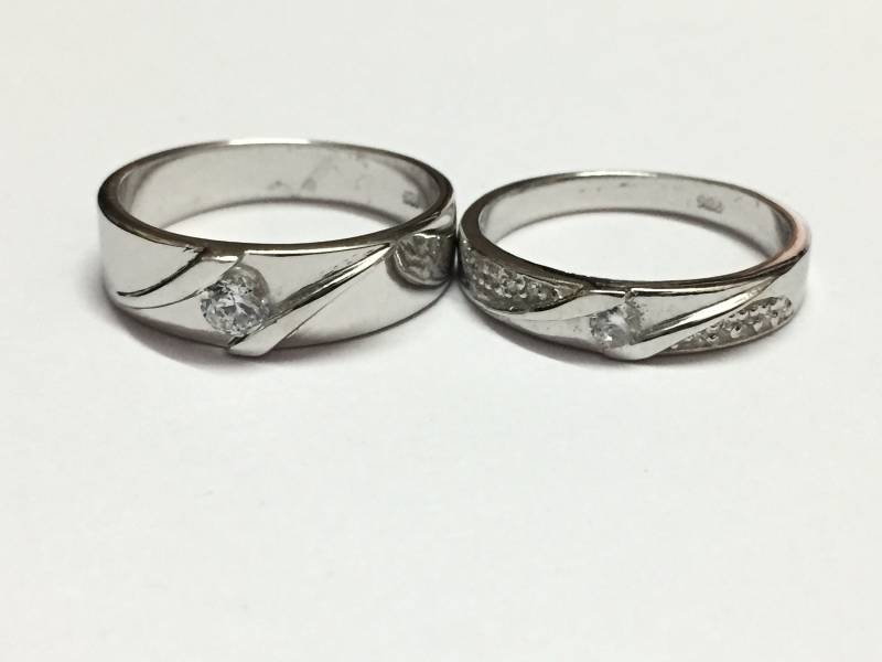 Silber Paar Ring Set Versprechensring Zirkon Paarringe Sein Und Sies Engagement Paare Trauring Verlobungsband Valentinstag Silber Paar Ring Set Versprechensring Zirkon Paarringe Sein Und Sies Engagement Paare Trauring Verlobungsband Valentinstag von CustomizedJewellery
