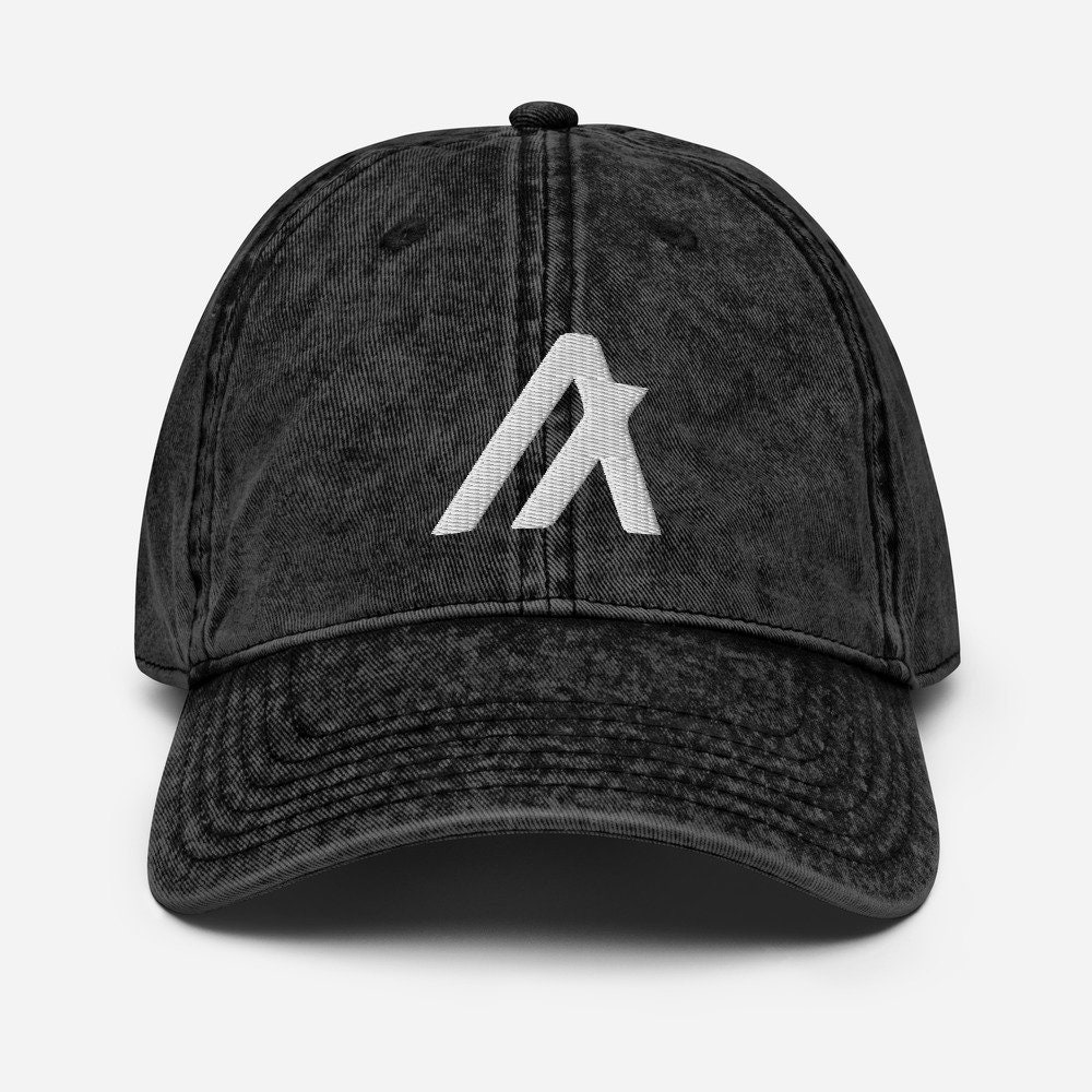 Algogrand Krypto, Bestickt, Vintage Baumwoll-Twill Cap, Algo-Kryptowährung, Blockchain, Krypto-Geschenk von Customkittshirts