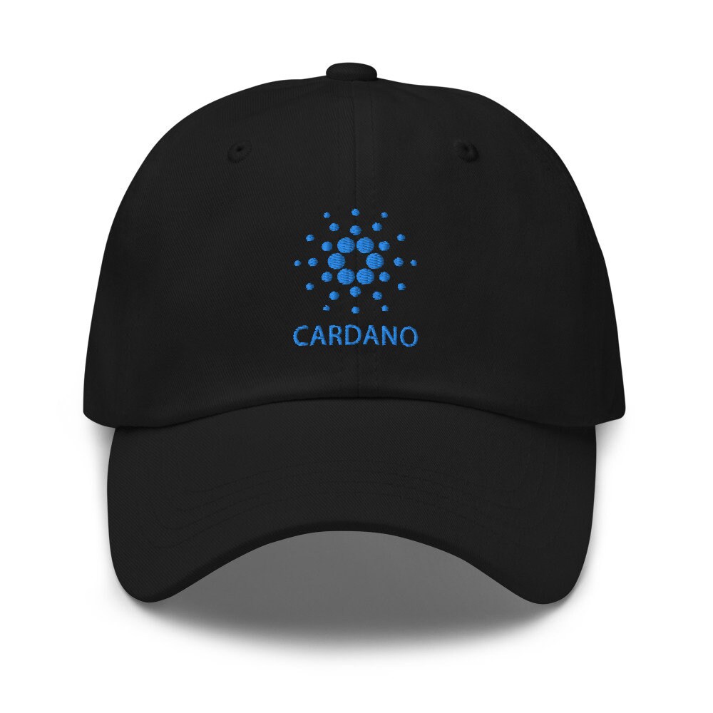 Cardano Crypto Bestickte Papa Mütze, Ada Cryptocurrency, Logo, Baseball Cap von Customkittshirts