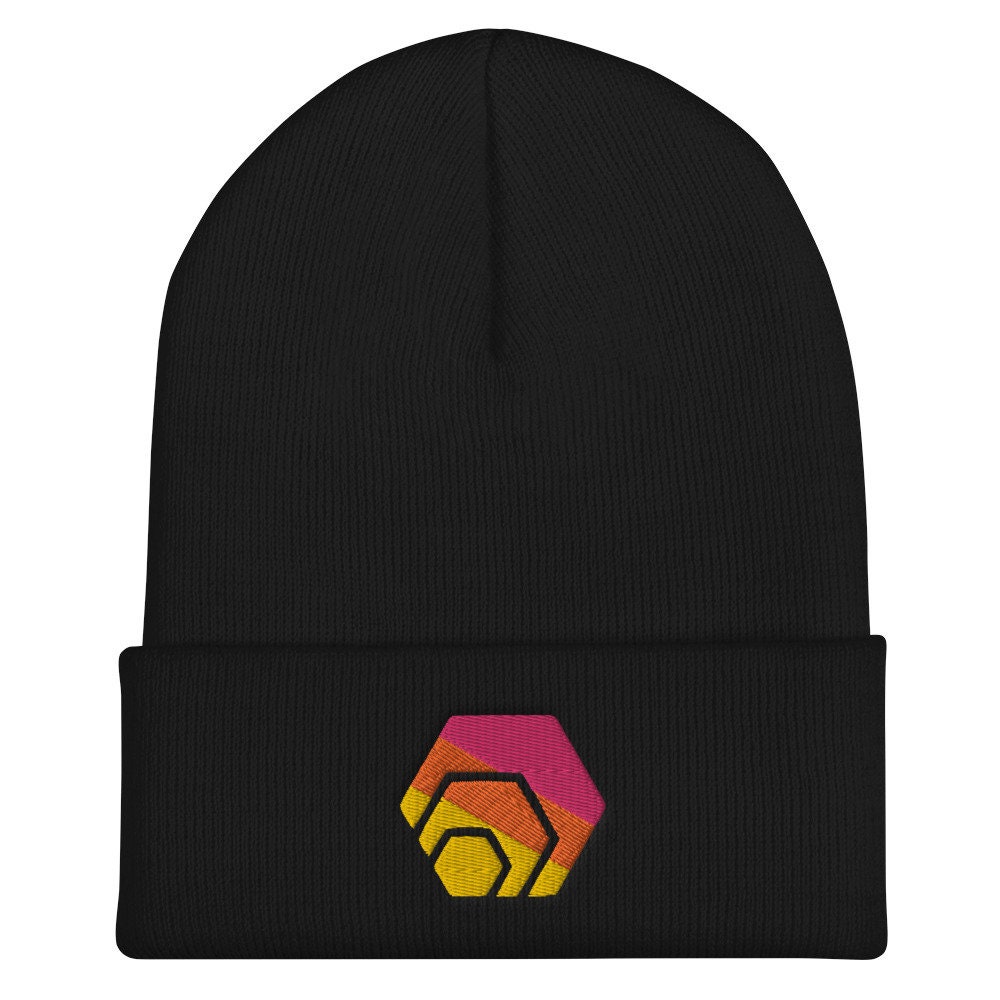 Hex Krypto Beanie Mütze, Crypto Logo von Customkittshirts