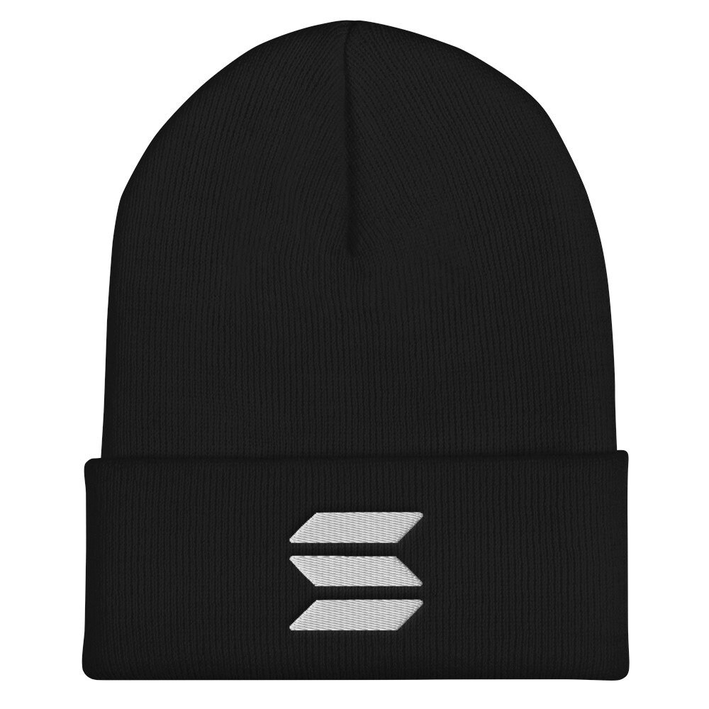 xavier Crypto, Bestickt, Beanie Mütze, Solana - Krypto-Krypto-Logo, Krypto-Beanie, Krypto-Geschenke von Customkittshirts