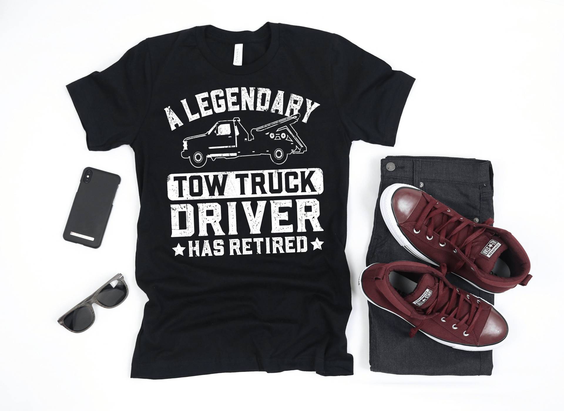 Abschleppwagen Fahrer Ruhestand Partei Im | T-Shirt Tank-Top Hoodie Sweatshirt Lange Ärmel Bekleidung Geschenk von CustummMerch