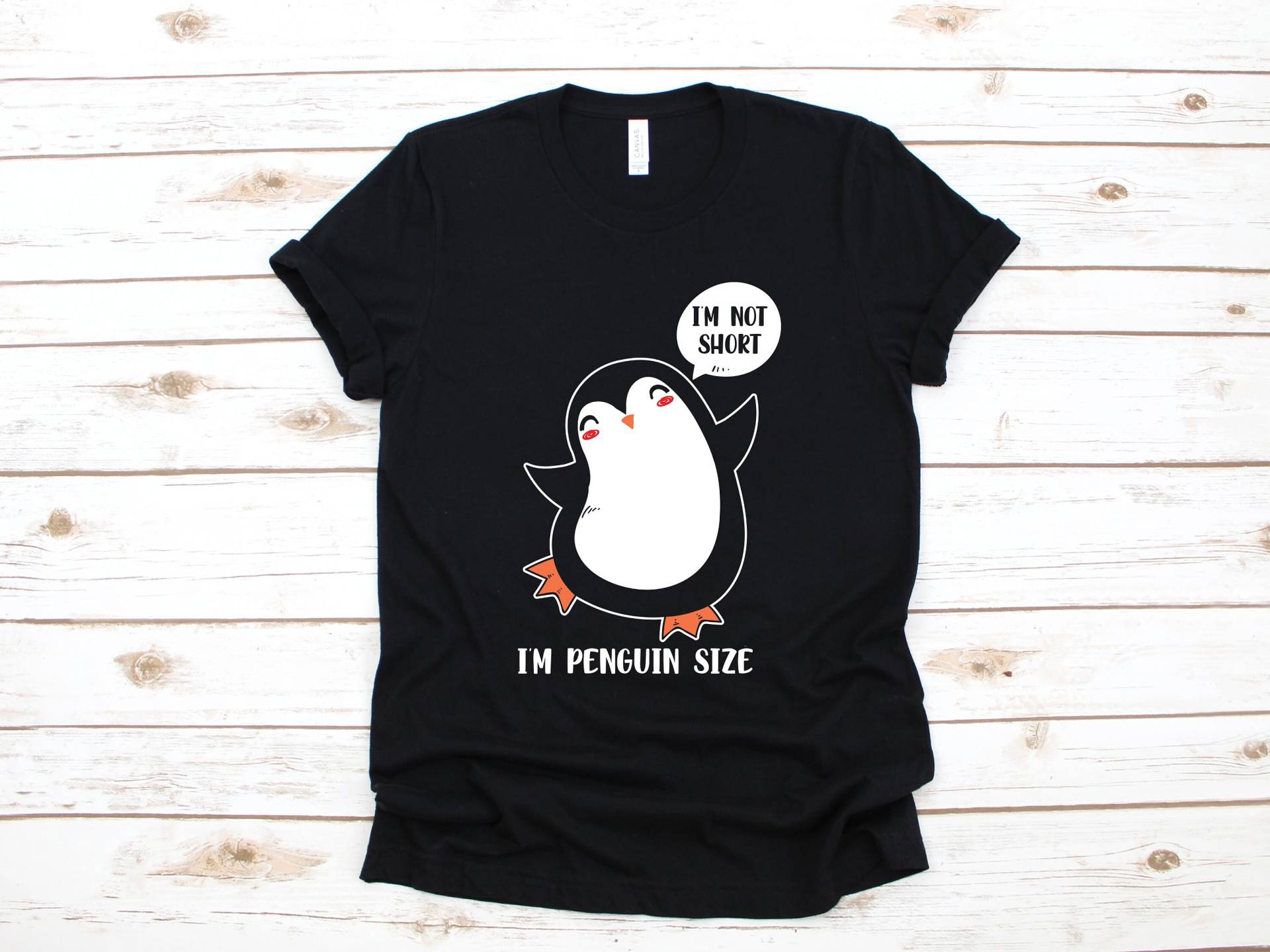 Ich Bin Nicht Kurz, Ich Pinguin Größe Shirt, Süße T-Shirt Lustige Pinguine Sweatshirt, Kinder T-Shirt, Hoodie, Tank-Top von CustummMerch