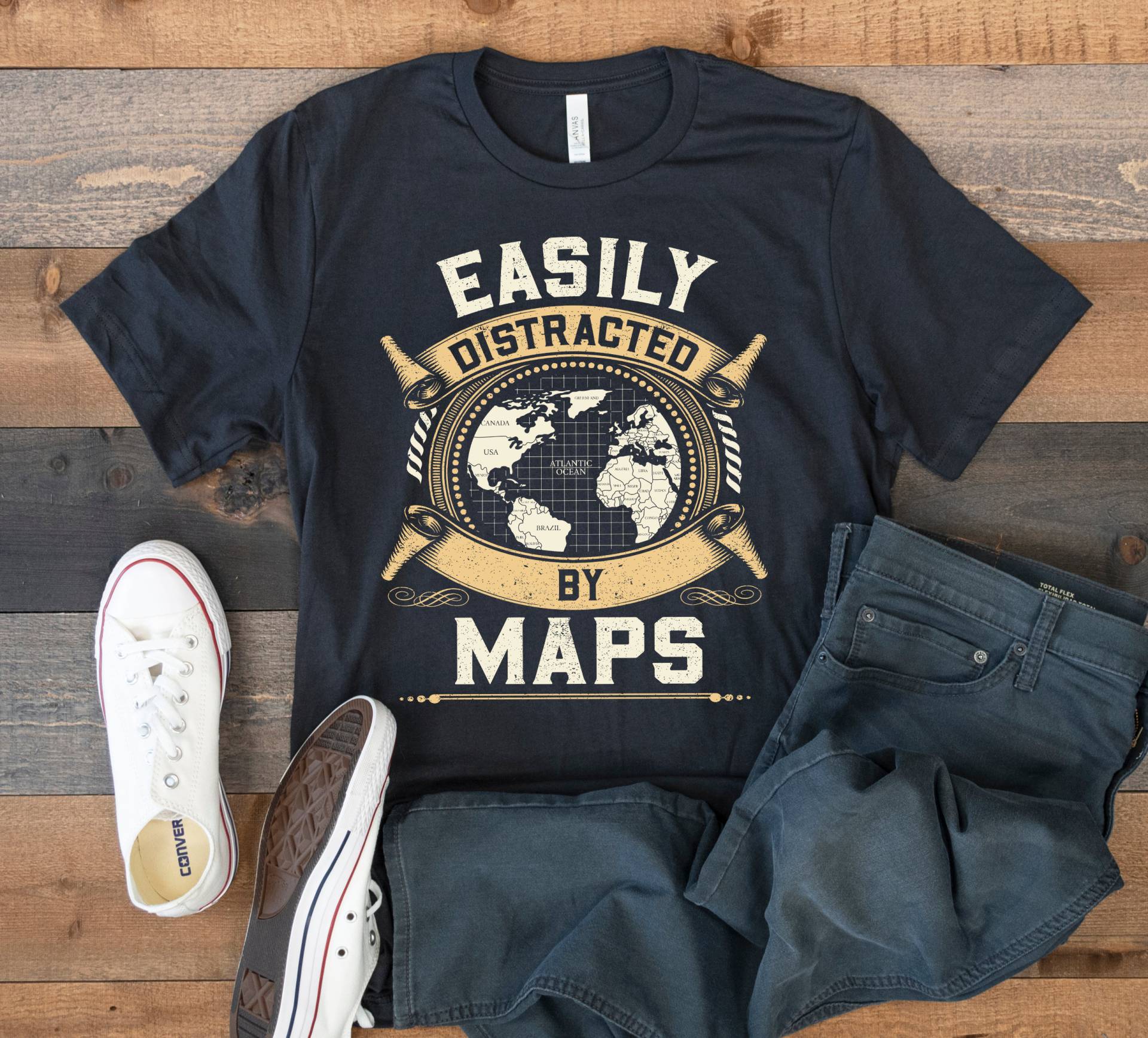 Kartograph T-Shirt, Abgelenkt Von Karten, Kartographie, Geographie, Lustiger Geograph, Tank Top, Hoodie, Sweatshirt, Langarm, Kinder T-Shirt von CustummMerch