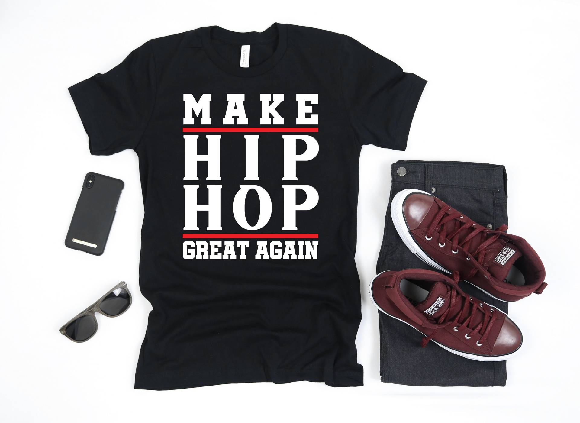 Machen Hip Hop Great Great Again Rap Musik Lustig | T-Shirt Tank-Top Hoodie Sweatshirt Lange Ärmel Bekleidung Geschenk von CustummMerch