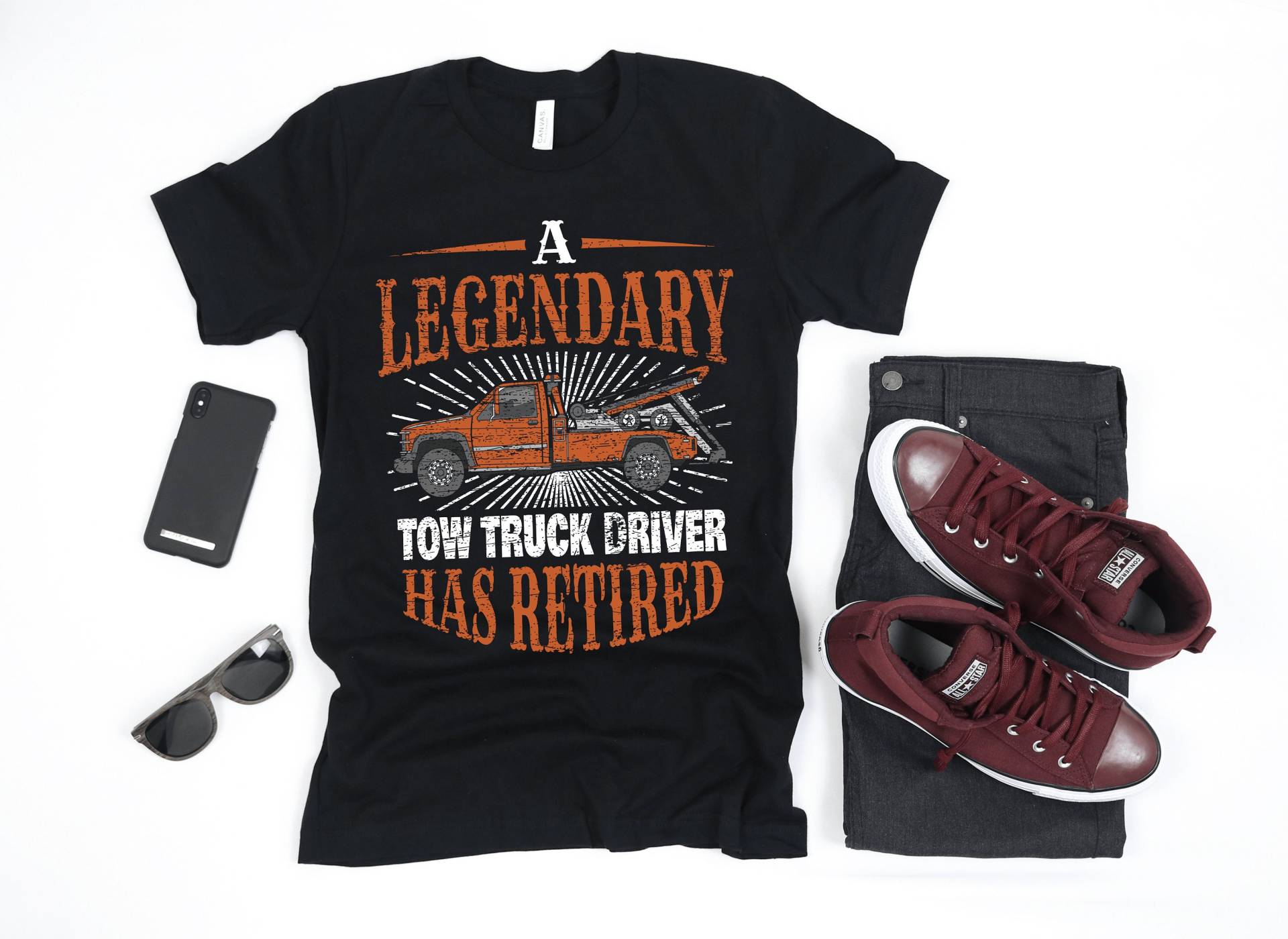 Ruhestand Abschleppwagen Fahrer Geschenk | T-Shirt Tank-Top Hoodie Sweatshirt Lange Ärmel Bekleidung von CustummMerch