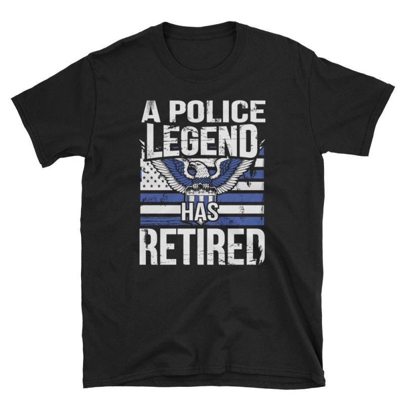Ruhestand Polizist T Shirt Strafverfolgung Geschenk Dünne Blaue Linie von CustummMerch