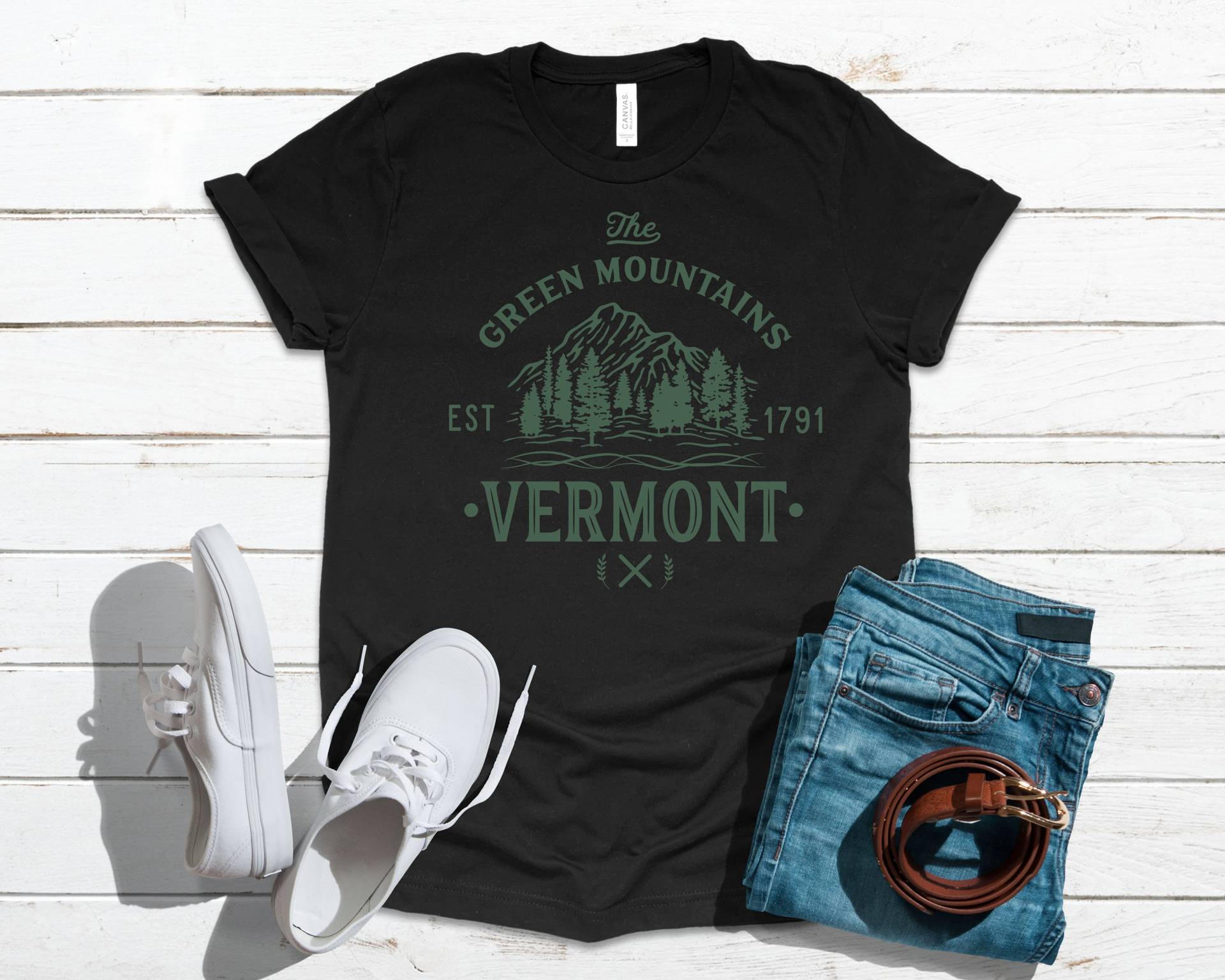 Vermont Green Mountains National Forest | T-Shirt Tank-Top Hoodie Sweatshirt Lange Ärmel Bekleidung Geschenk von CustummMerch
