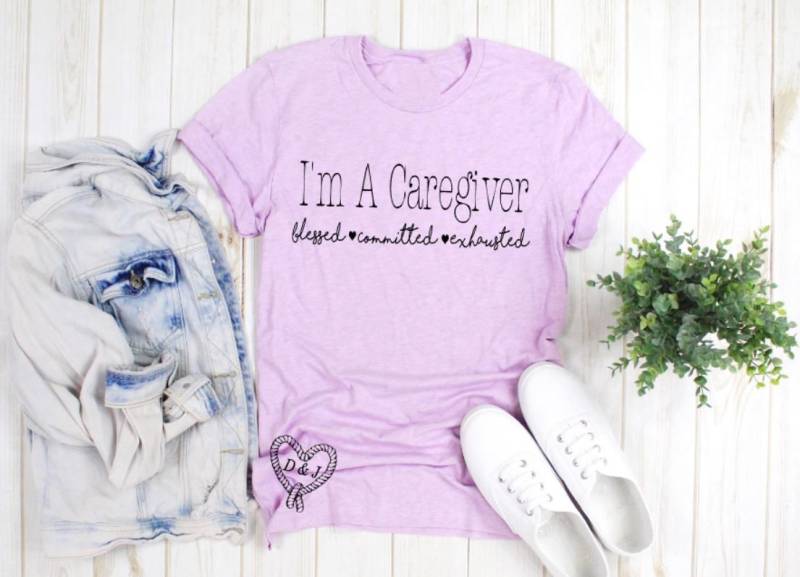 I " M A Caregiver Tshirt, T-Shirt For Caregiver, Gift Dementia & Alzheimer Es Awareness, Nurse Shirt von CutFromTheHeart