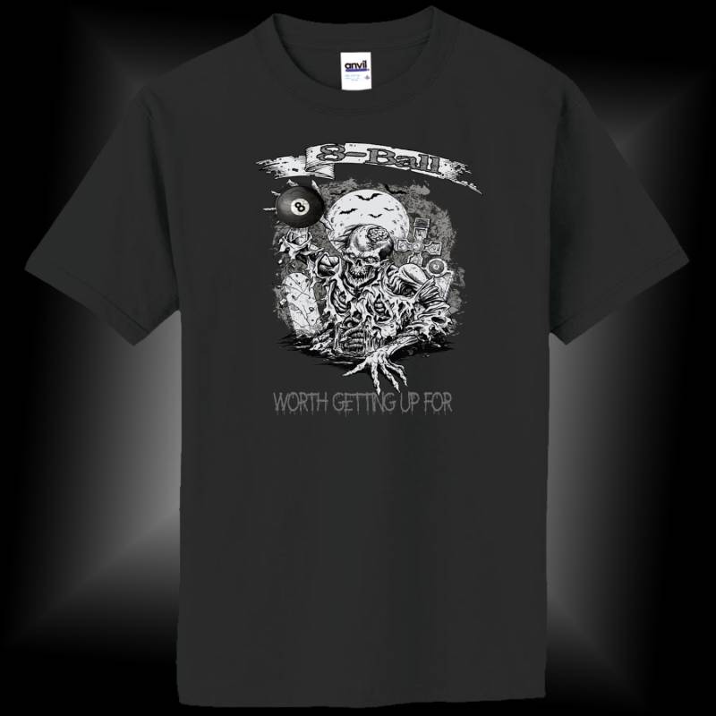 8-Ball .... Es Lohnt Sich Aufzustehen 8 -Ball Pool T-Shirt 8-Ball .... Es Lohnt Sich Aufzustehen 8 -Ball Pool T-Shirt von CutThroatCueSports