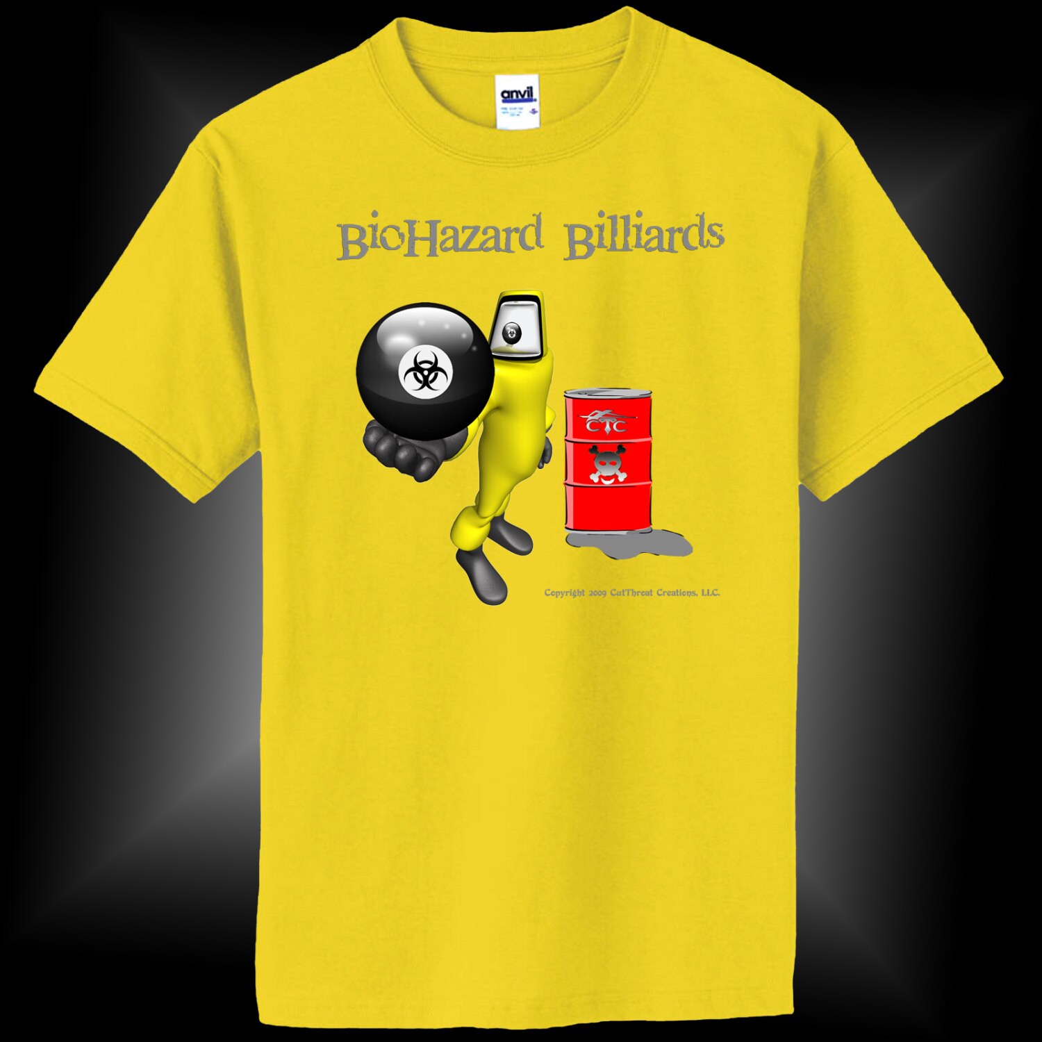Biohazard Billard 8-Ball Pool T-Shirt Biohazard Billard 8-Ball Pool T-Shirt von CutThroatCueSports