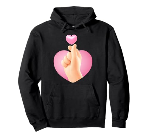 Niedliches 3D-Fingerherz, lustiges Unisex-Design für Männer und Frauen Pullover Hoodie von Cute 3D Finger Heart Funny Unisex Design For Tee
