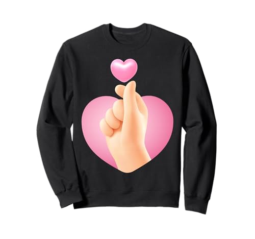 Niedliches 3D-Fingerherz, lustiges Unisex-Design für Männer und Frauen Sweatshirt von Cute 3D Finger Heart Funny Unisex Design For Tee