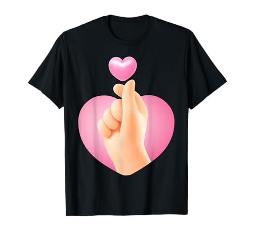 Niedliches 3D-Fingerherz, lustiges Unisex-Design für Männer und Frauen T-Shirt von Cute 3D Finger Heart Funny Unisex Design For Tee