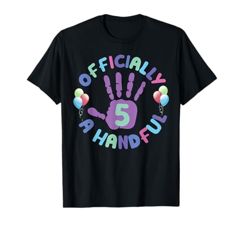 Kids I'm Officially A Handful Five Süße zum 5. Geburtstag T-Shirt Kids I'm Officially A Handful Five Süße zum 5. Geburtstag T-Shirt von Cute 5th Birthday Outfit Boys Girls Kids
