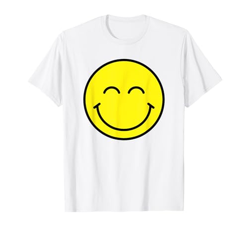 Yellow Smile Face Shirt Cute Happy Peace Smiling Face Kinder T-Shirt von Cute 80s Smile Happy Tee