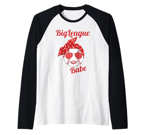 Süße Damen lieben Baseball BigLeague Babe Hot Baseball Mama Raglan von Cute Aesthetic Baseball Fan & Softball Girl Stuff