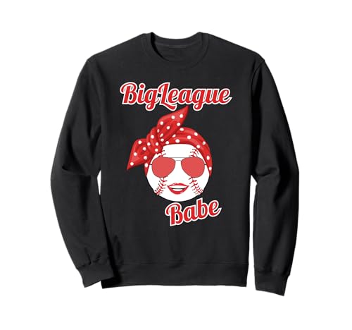 Süße Damen lieben Baseball BigLeague Babe Hot Baseball Mama Sweatshirt von Cute Aesthetic Baseball Fan & Softball Girl Stuff