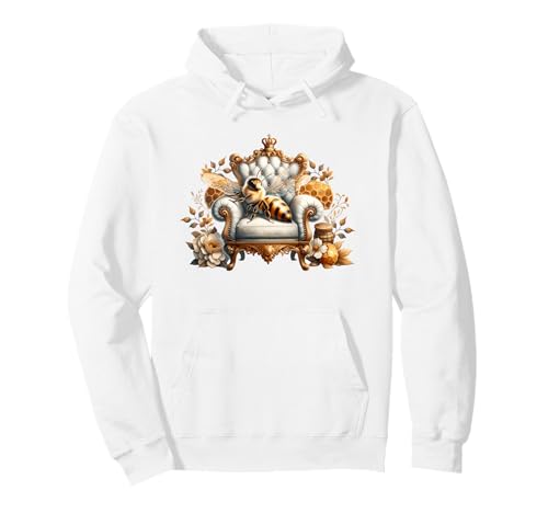 Honey Bee Queen On A Victorian Chair for Women Floral Flower Pullover Hoodie von Cute Aesthetic Bee Gifts With Bees For Women Girls