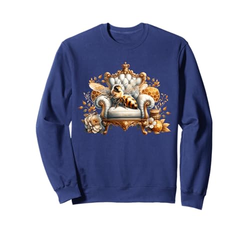 Honey Bee Queen On A Victorian Chair for Women Floral Flower Sweatshirt von Cute Aesthetic Bee Gifts With Bees For Women Girls